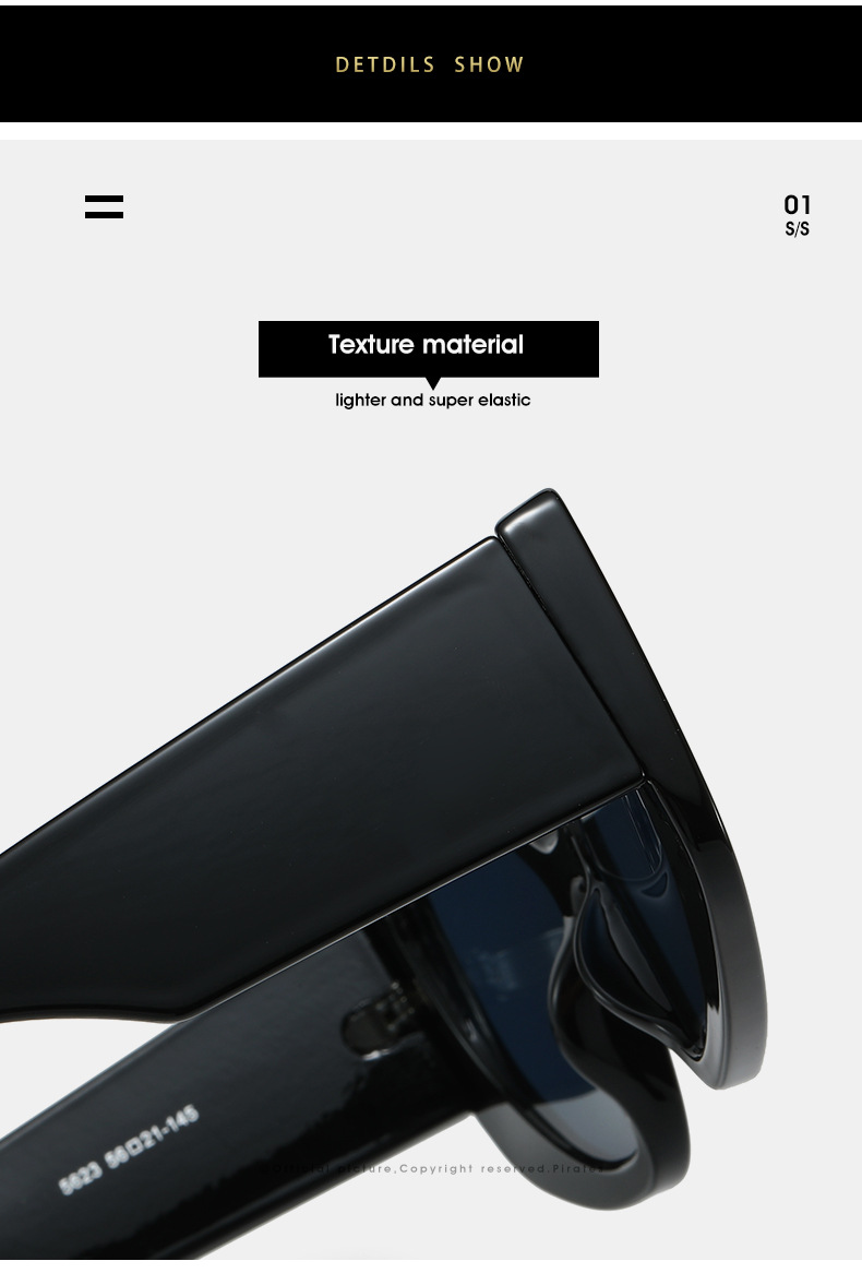 2023跨境新款猫眼太阳镜 欧美亚马逊新品热款个性炫彩彩虹色墨镜详情14