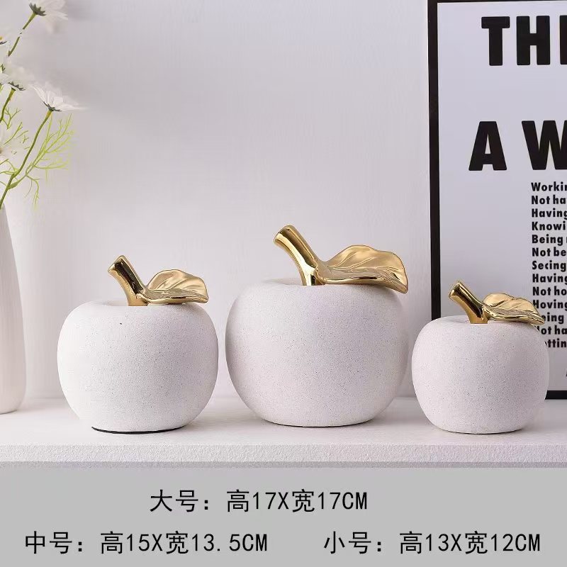 简约欧式家用酒店用定制苹果摆件电镀多彩多色详情12
