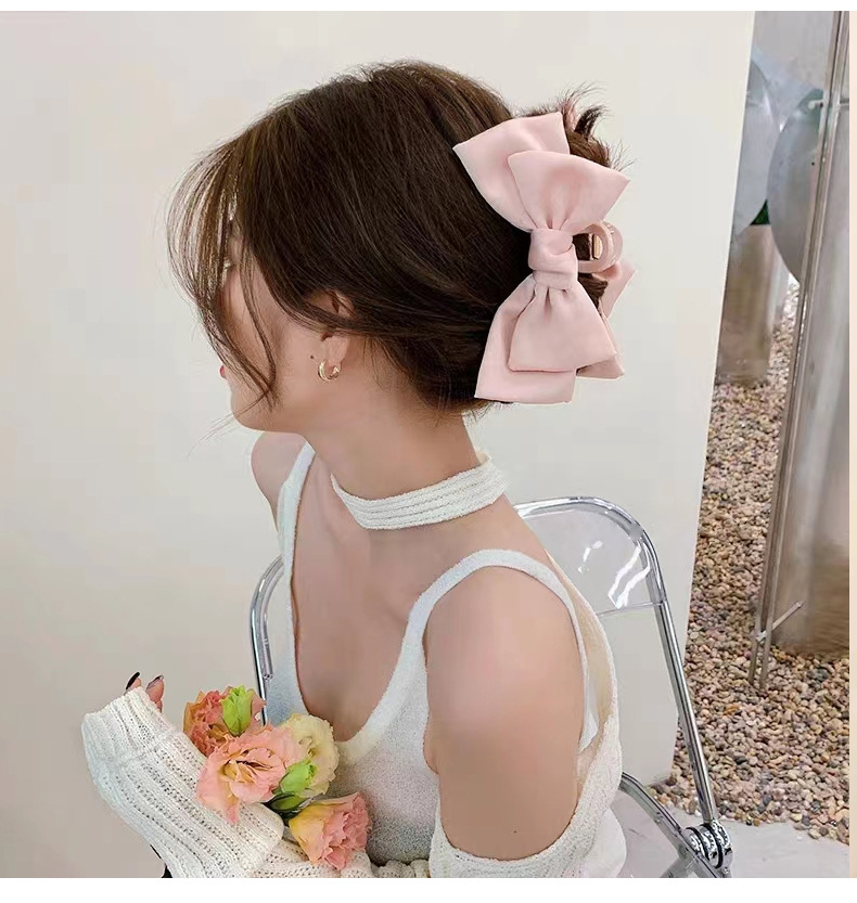 大号双面蝴蝶结后脑勺抓夹在逃公主顶夹ins网红氛围感少女发饰夏详情4