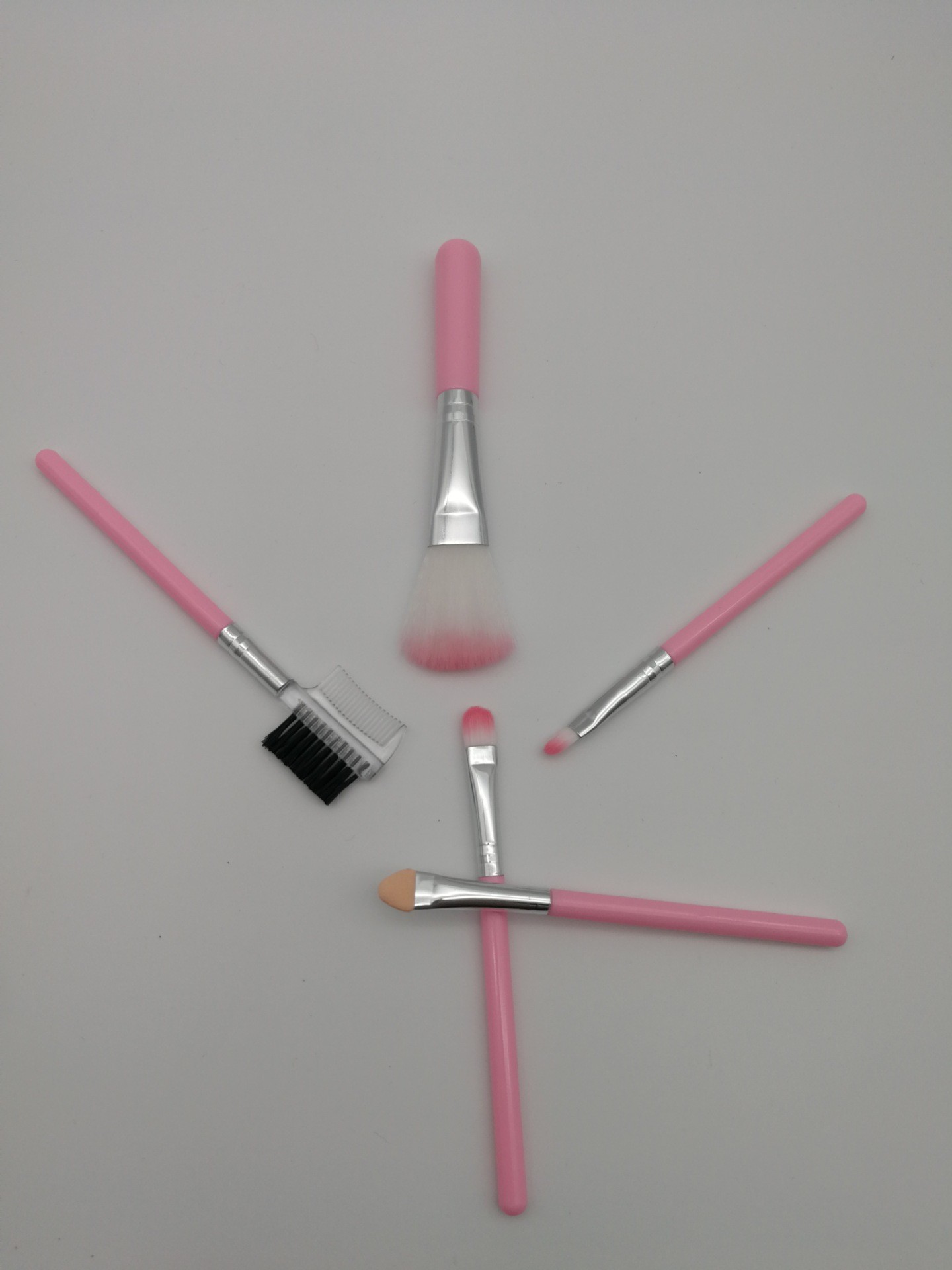 Soft-bristled portable five-stick makeup brush set, blush brush, eyeshadow brush, complete set of makeup brushes pic 3