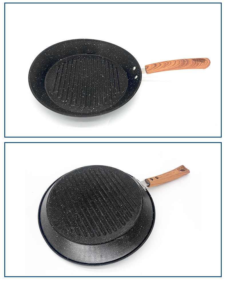 厂家直供平底锅牛排煎锅家用不粘锅电磁炉燃气灶平底锅批发定 制详情10