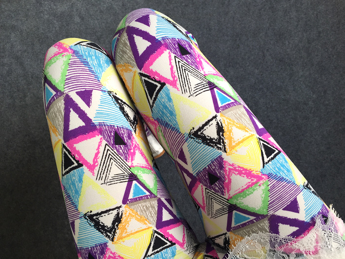New spring dress, large-sized stretch, colorful star graffiti, personalized leggings for women pic 69