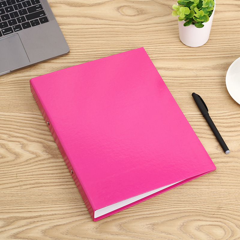 Solid-color single-hole loose-leaf binders, booklets, punched loose-leaf binders, simple storage folders, office supplies pic 9