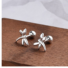 999 square color diamond screw stud earrings, simple and delicate, pure silver, sweet and elegant, forest-style ear-nourishing earrings pic 4