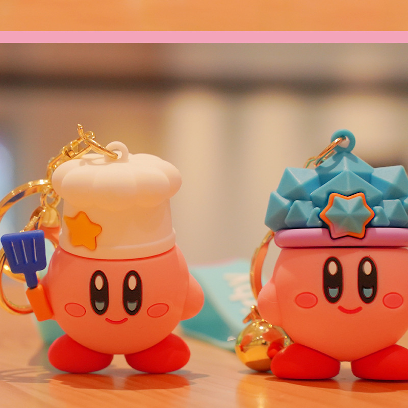 Cute cartoon Star Kirby keychain, Japanese fashion, girlish and adorable bag pendant, car key pendant pic 16