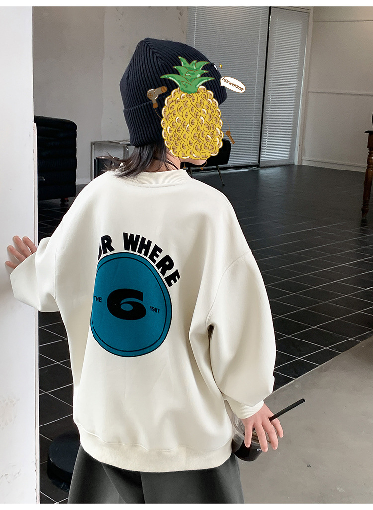 童装2024新款卫衣儿童卫衣男童时髦潮打底衫韩版宝宝上衣男孩宽松详情46