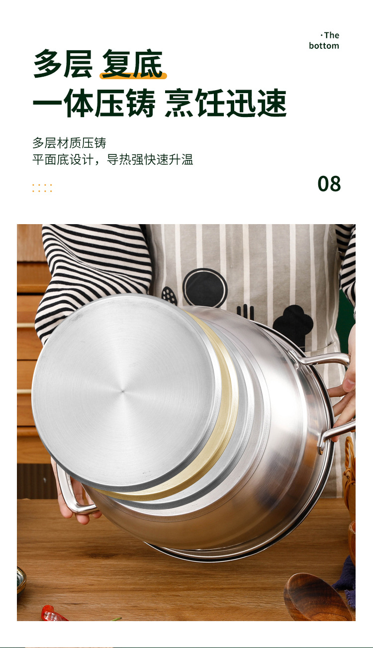 蒸锅家用304不锈钢加厚三层双层蒸馒头蒸笼大容量电磁炉煤气灶用详情17