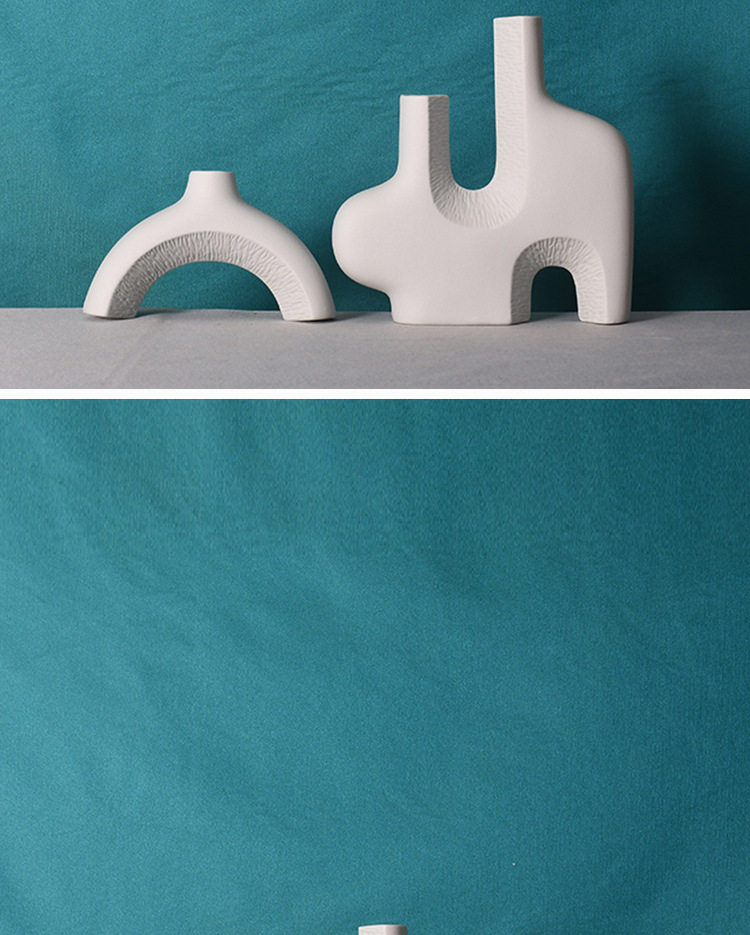 Modern and simple Morandi ceramic flower vases, hotel tea room, office, bookcase, filing cabinet, decorative handicrafts and ornaments pic 8