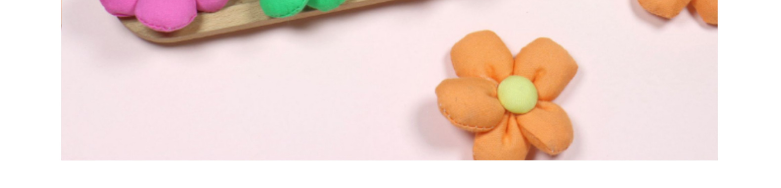 批发布艺五瓣花朵女童diy发饰清新撞色太阳花手机壳配件鞋袜辅料详情2