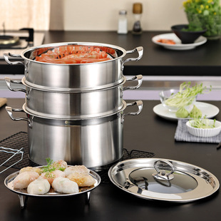 Factory direct sales of stainless steel vacuum pot double-layer insulated lunch box, straight Chinese-style insulated food compartment bucket pic 5