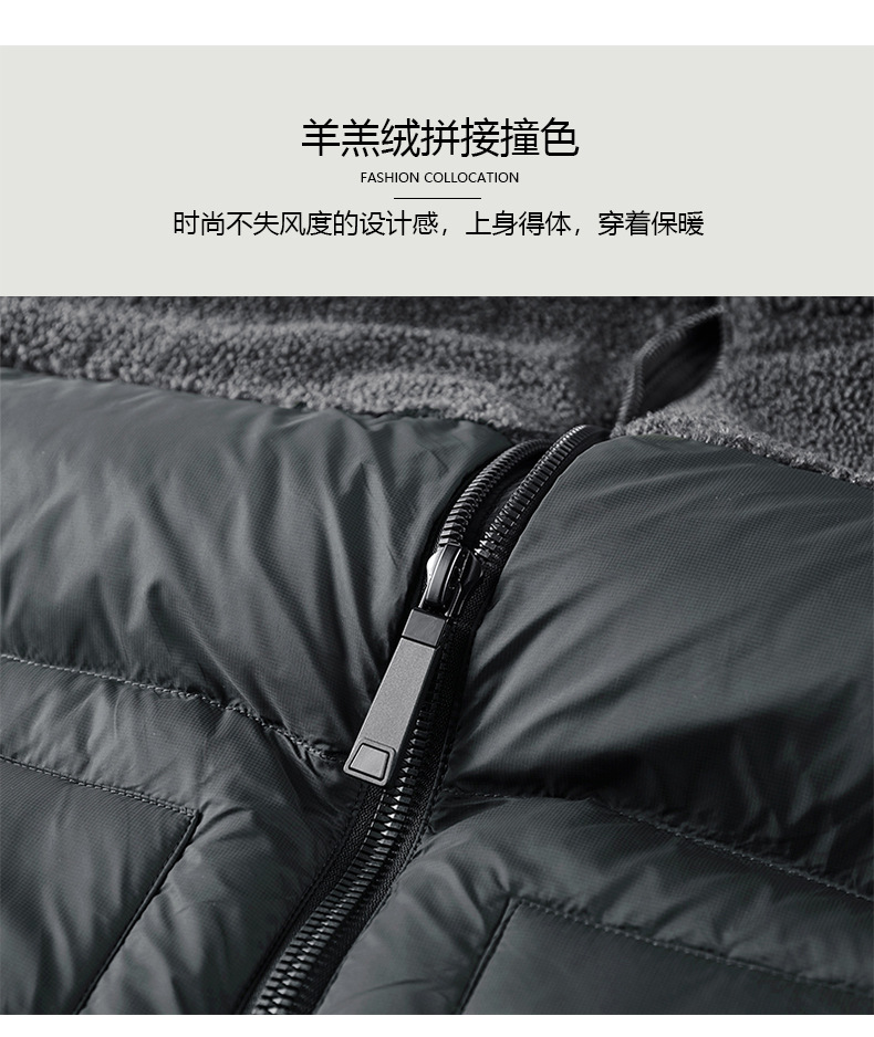 2023年冬季新款大码羽绒服男胖子加肥加大立领男士羽绒服潮牌男装详情7