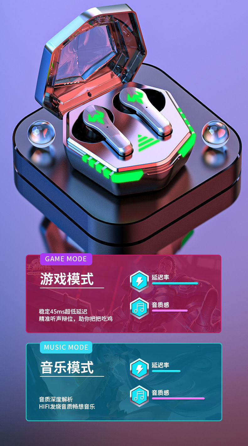 The new cross-border N35 gaming Bluetooth headphones are wireless in-ear low-latency and low-power gaming Bluetooth headphones (tws) pic 27