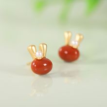 竹节耳环女竹够耳钉小众设计感高级玉石耳坠2022新款纯银耳饰耳圈详情34