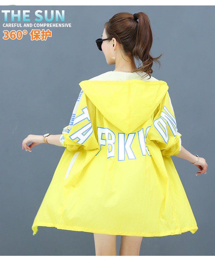 The new summer 2021 sun-protective clothing for women, mid-length windbreaker, Korean-style loose and breathable large-sized sun-protective clothing, and light jacket are trendy pic 2
