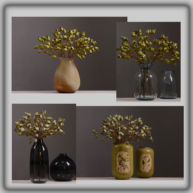 Dongli Flower Industry, the original manufacturer, is now wholeselling vintage decorative pipe fruit artificial flowers, artificial flowers, table flowers, artificial berries, zombie fruits, eucalyptus fruits, and offers one-piece consignment pic 2