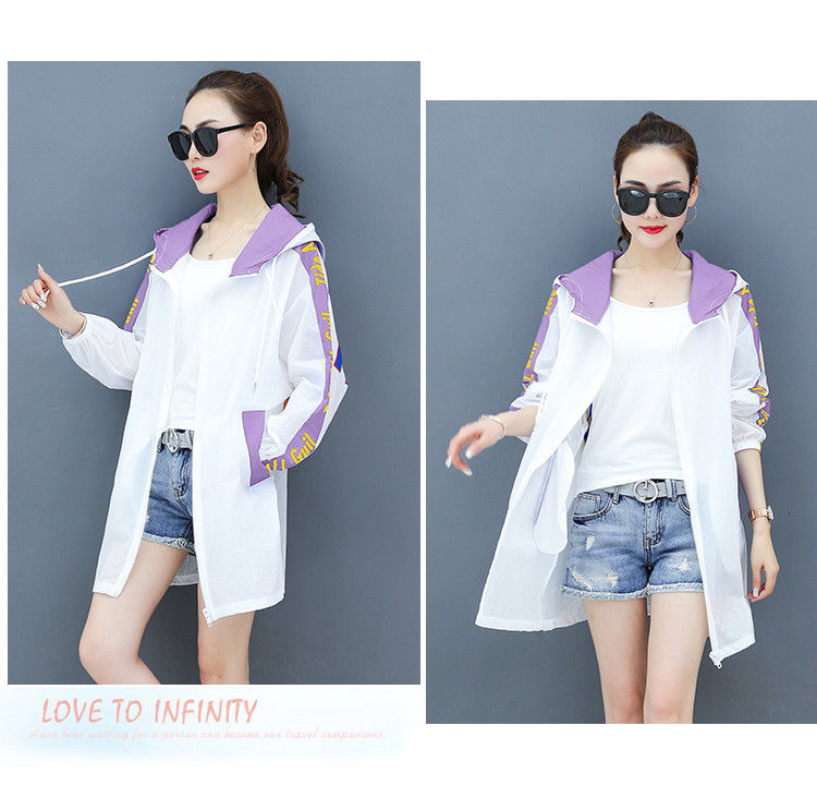The new summer 2021 sun-protective clothing for women, mid-length windbreaker, Korean-style loose and breathable large-sized sun-protective clothing, and light jacket are trendy pic 12