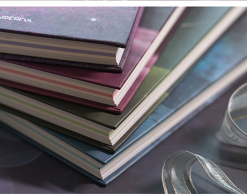 Wholesale of 32K color page illustration notebooks, notepads and stationery products from Korean ins with beautiful luminous starry sky pic 16
