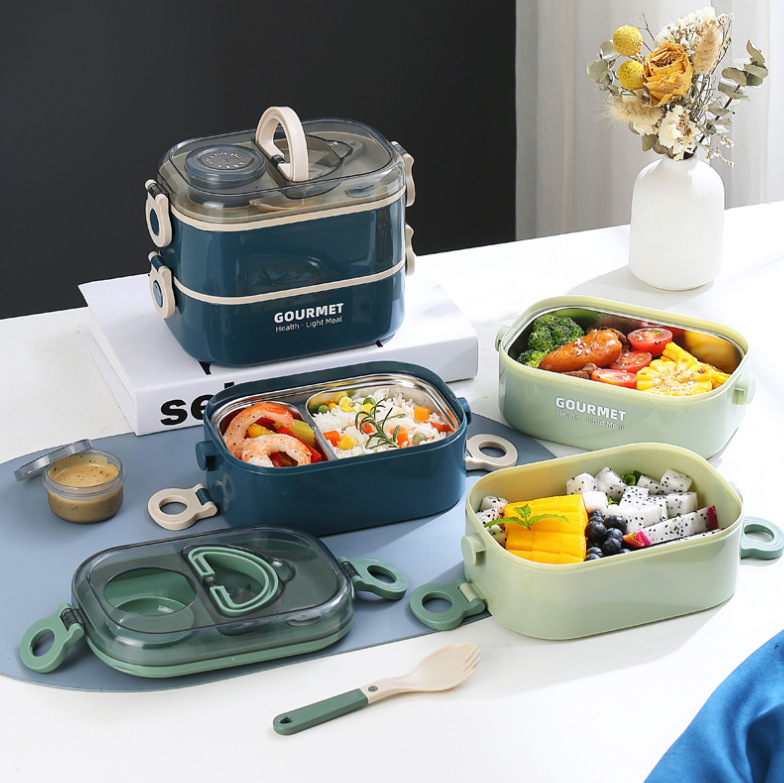 New large-capacity multi-layer portable lunch box for student canteens pic 2