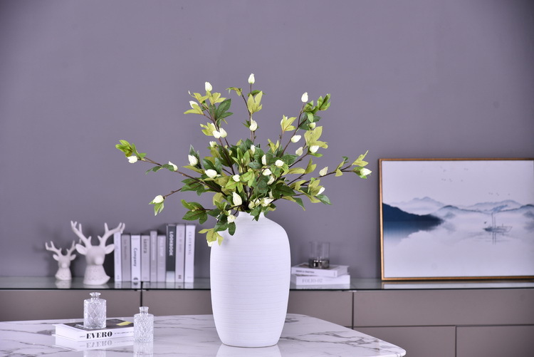 Factory direct sales of artificial hibiscus, modern and simple living room and hotel floor-standing artificial flowers wholesale, artificial roselle pic 33