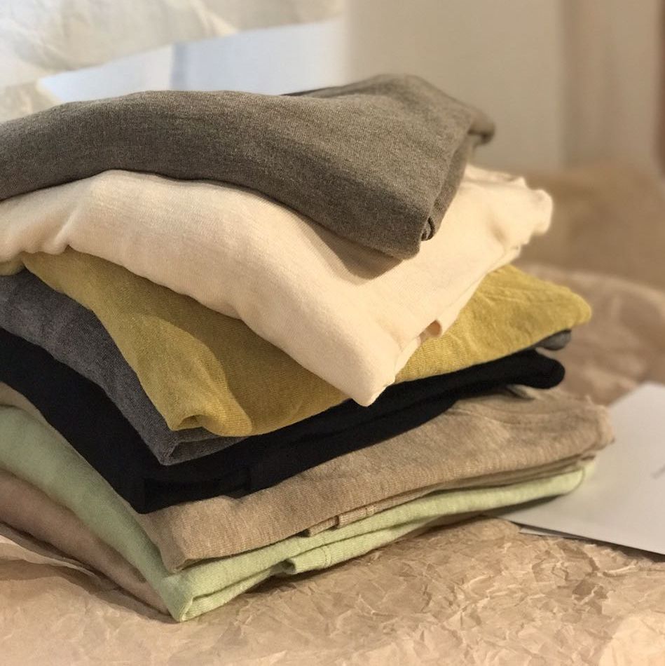 Gentle to the core ~ Soft and fluffy cashmere texture, round-neck basic long-sleeved T-shirt base layer wholesale consignment pic 18