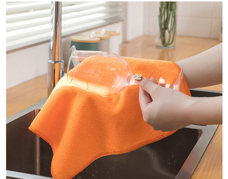 亚马逊厂家直销超细纤维厨房用品清洁多功能洗碗方巾抹布小毛巾详情14