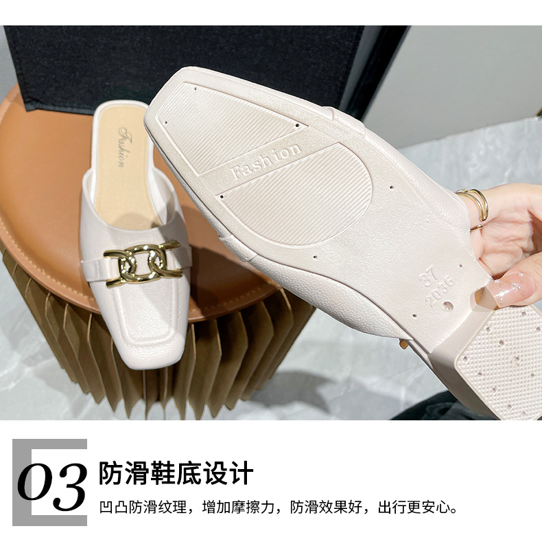 包头鞋女款时尚夏季外穿家用平底包头鞋休闲女士室外凉鞋详情12