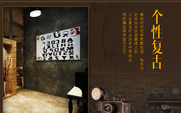美式乡村麻绳吊灯工业风服装咖啡火锅店网咖酒吧餐厅创意个性吊灯详情9