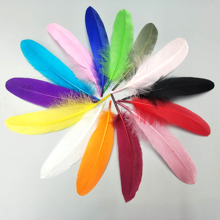 High-quality goose feathers, hard and fluffy, wholesale in stock, DIY colorful feathers, wedding decoration materials, white goose feathers pic 25