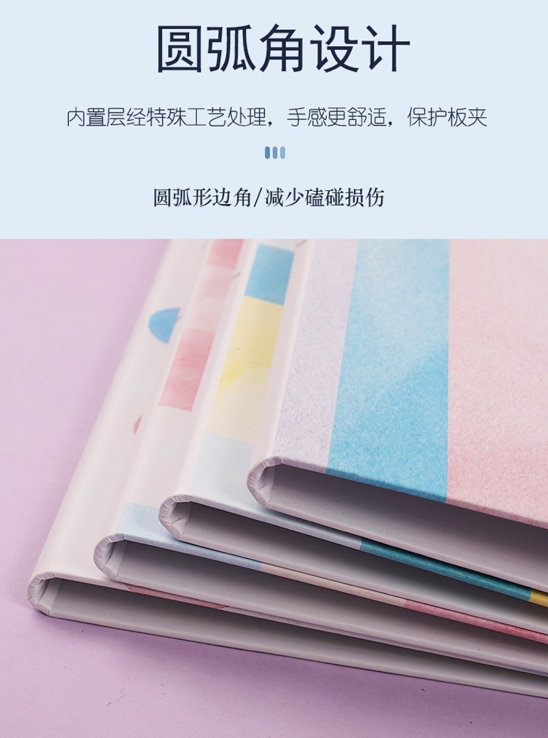 新款卡通A4板夹文件夹学生考试垫板资料ins高颜值文件夹办公文具详情2