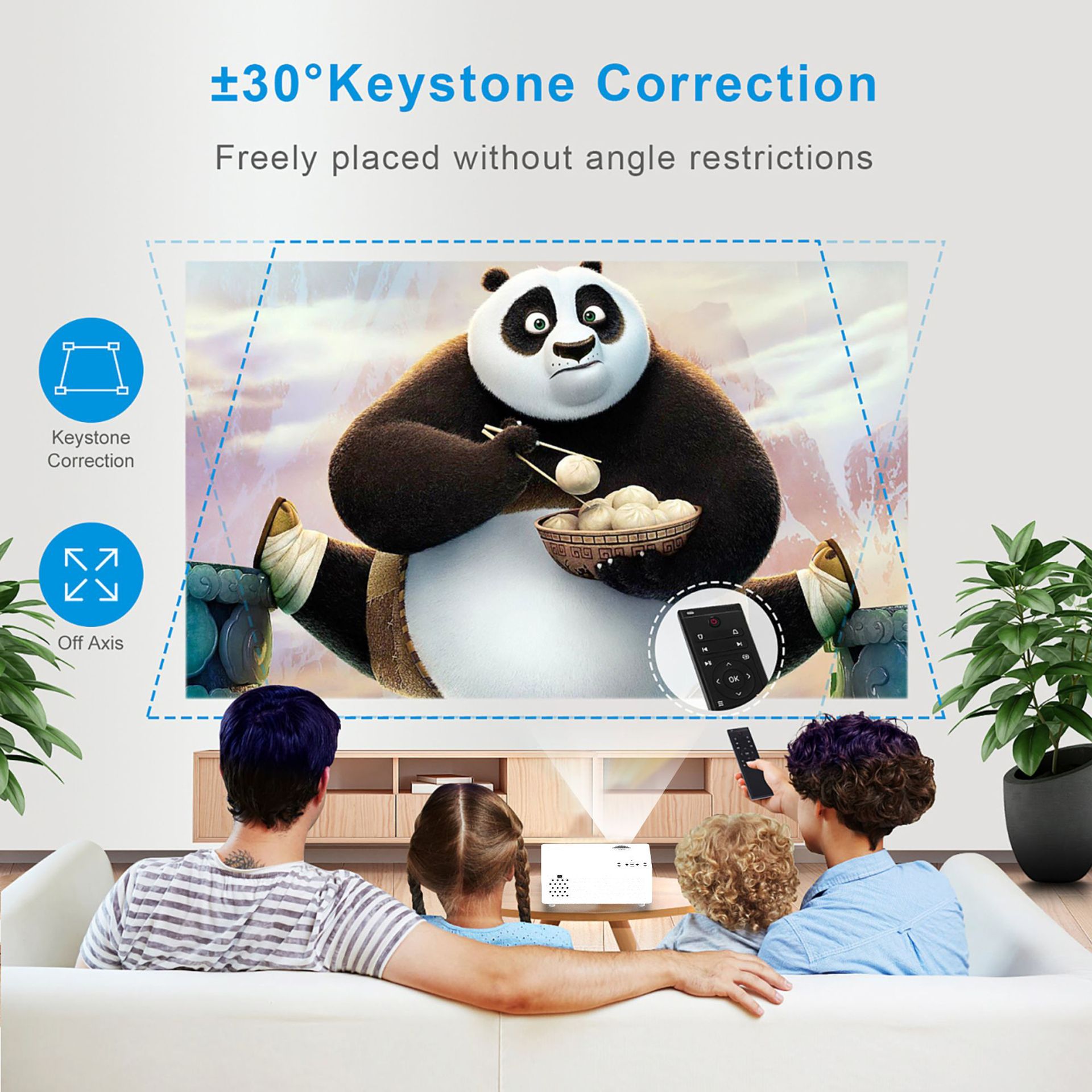 The new A6 projector is a home wifi wireless all-in-one machine and a high-definition 4k mini projector for home use pic 1