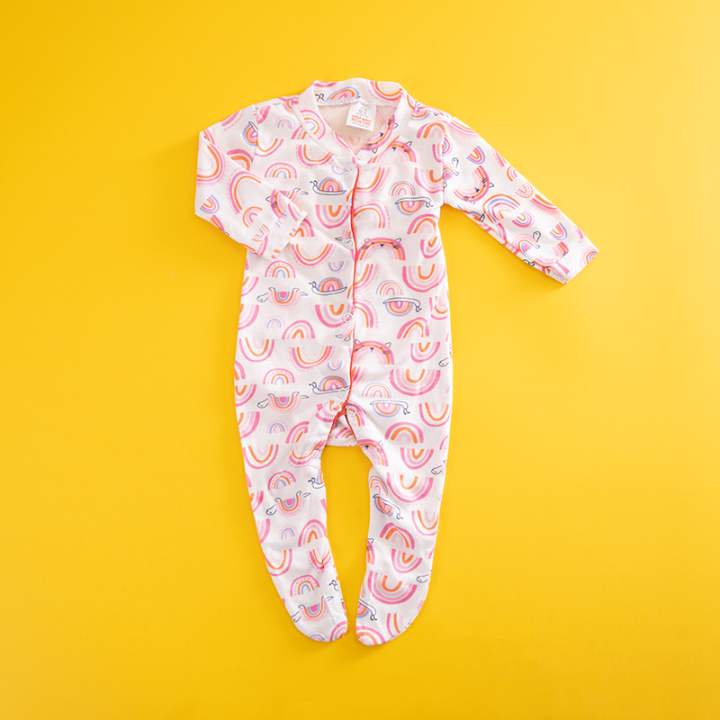 New and cheap baby spring and summer one-piece clothes for boys and girls, cotton crawling clothes for newborns pic 1