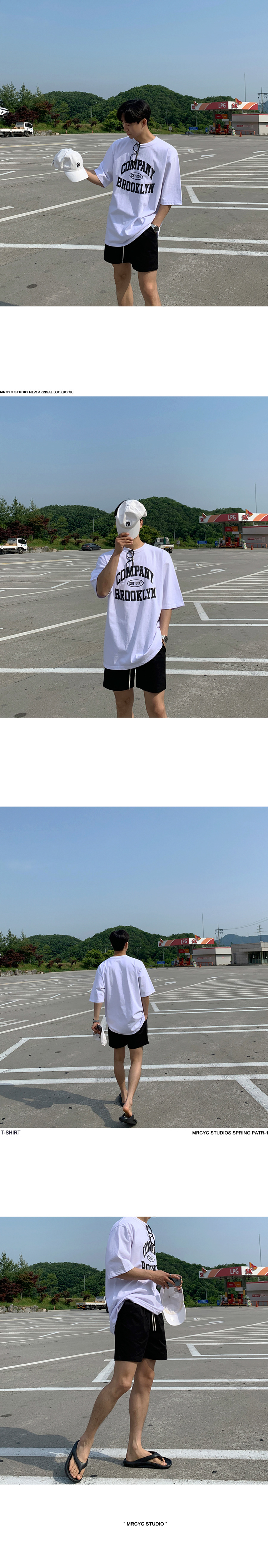 MYQ克莱因蓝短袖T恤男款夏季韩版潮流字母发泡印花纯棉半袖体恤详情9