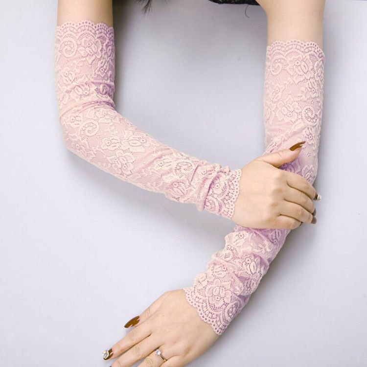 Factory wholesale summer sun protection gloves, ice lace arm sleeves, driving UV protection arm sleeves, long holiday sleeves pic 22