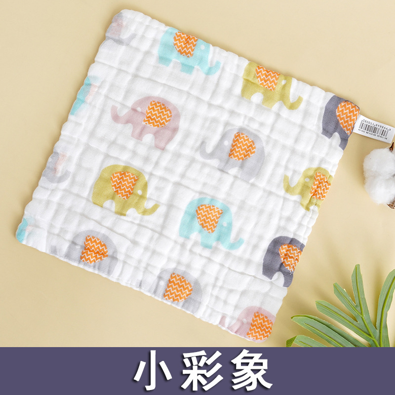 方巾纯棉六层纱布a类婴儿小方巾宝宝洗脸口水巾全棉手帕小方巾详情16