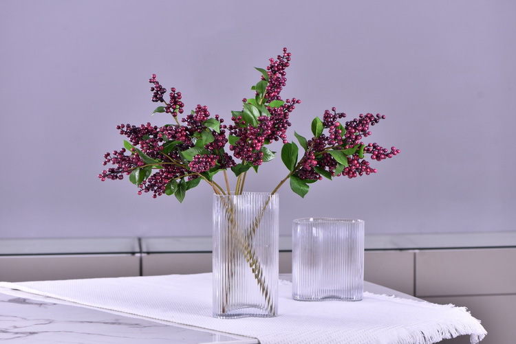 Wholesale of artificial small mountain fruit, wintergreen fruit, deep purple artificial berries, living room home soft decoration, and money fruit from the original factory pic 14