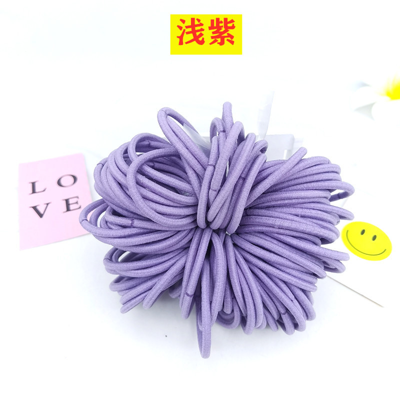 Wholesale of 4MM thick hair ties, colorful high-elasticity hair ties, rubber bands, basic hair bands and hair accessories from Europe and America pic 52