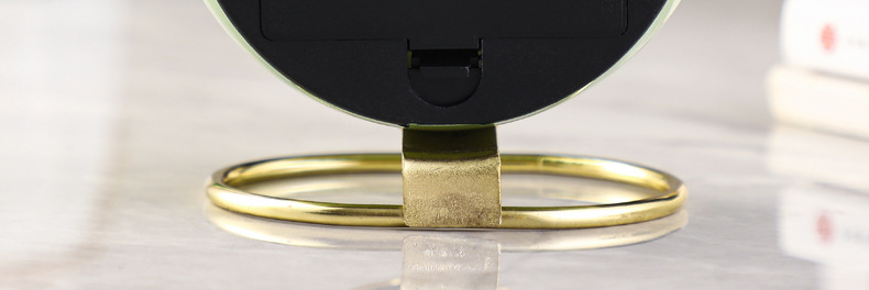 跨境热卖 创意闹钟圆环底座复古床头座钟静音带夜灯学生风闹钟详情20