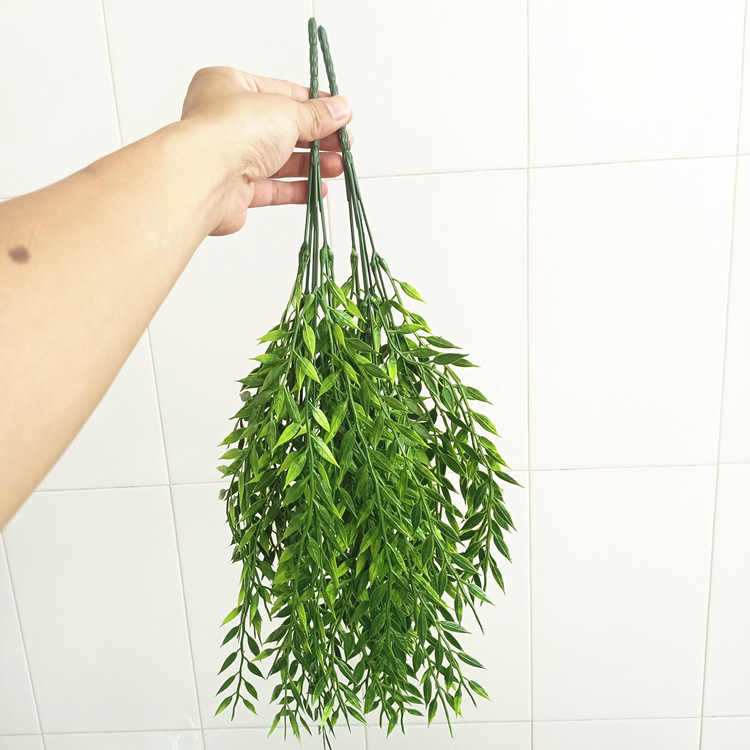 Artificial willow branches and leaves, interior decoration, wall-hung ceiling, artificial flower ornaments, artificial green plants, green vines, photography props pic 5