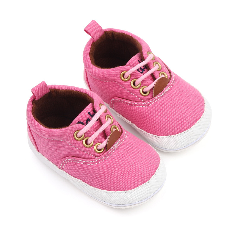Spring and Autumn Soft rubber-soled multi-color canvas shoes, lace-up baby shoes, 0-1 year old infant casual shoes, walking shoes 2759 pic 19