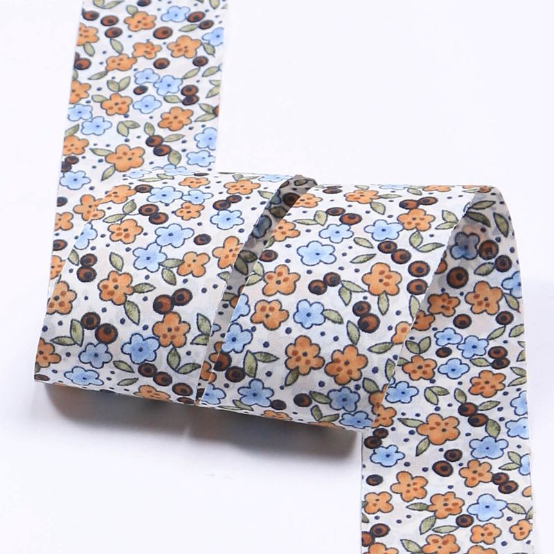 Double-sided color-block printed chiffon webbing, DIY bow hair accessory, gift flower packaging, collar flower accessory pic 6