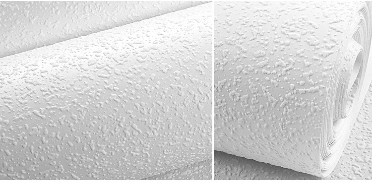 简约北欧3d立体仿硅藻泥纯色素色颗粒壁纸服装店铺卧室纯白色墙纸详情12