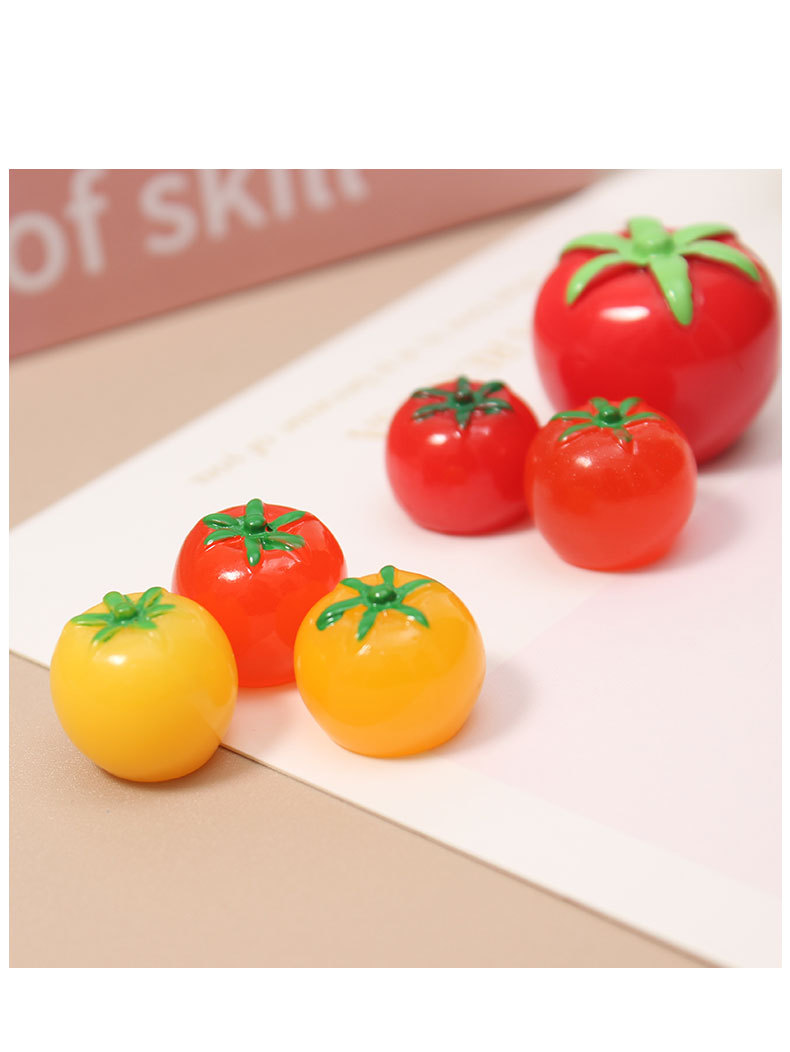 仿真水果番茄立体食玩娃娃屋冰箱贴奶油胶夜光diy饰品树脂配件详情33