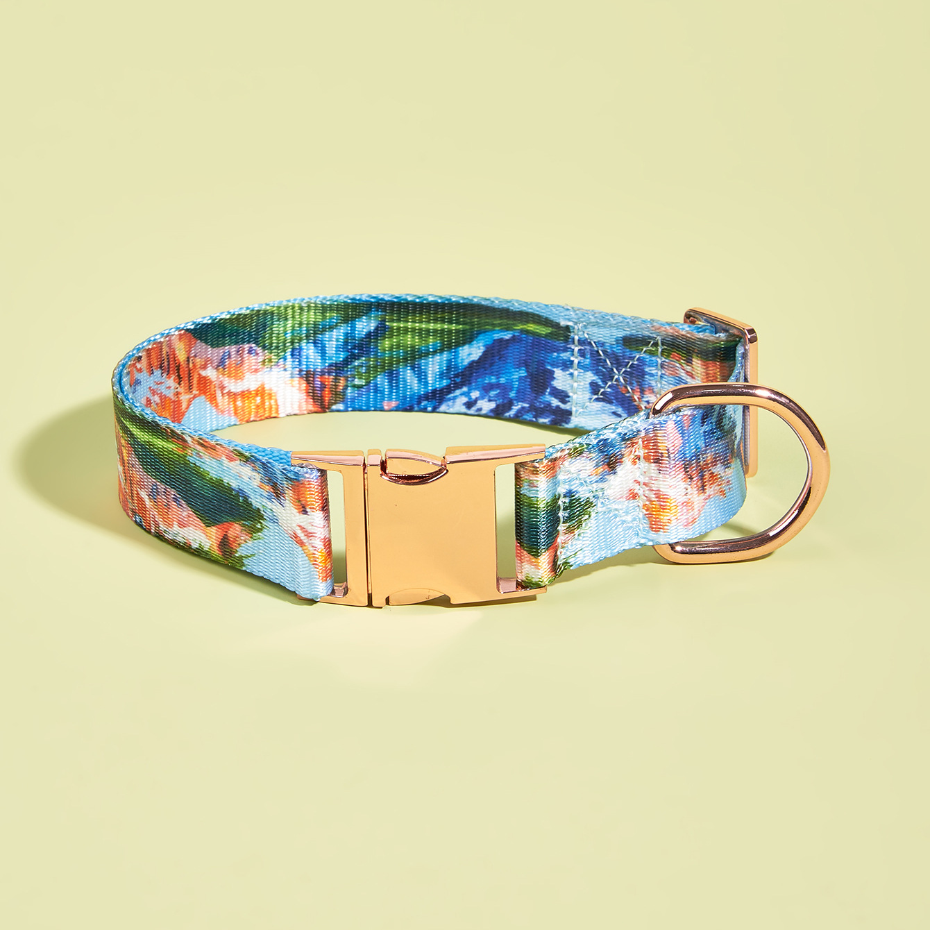 MIDI Cross-border New pet medium and large-sized dog imitation nylon printing factory wholesale adjustable and etchable alloy buckle dog collar pet supplies Pet collar buckle metal pic 18