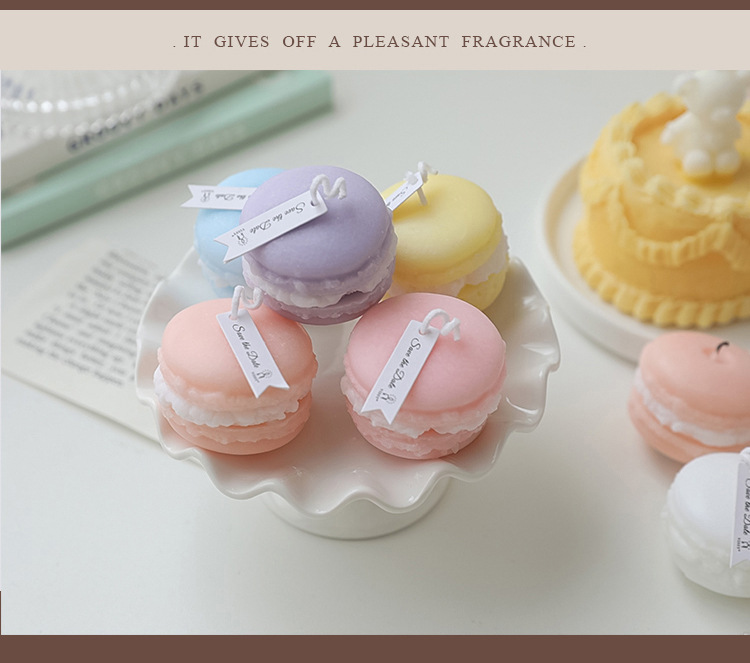 Macaron scented candles, Instagram-style photo props, diy birthday gifts pic 11