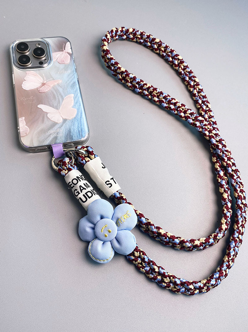 斜挎款太阳花三股马尾辫手机挂绳ins背绳时尚小清新户外登山结实详情9