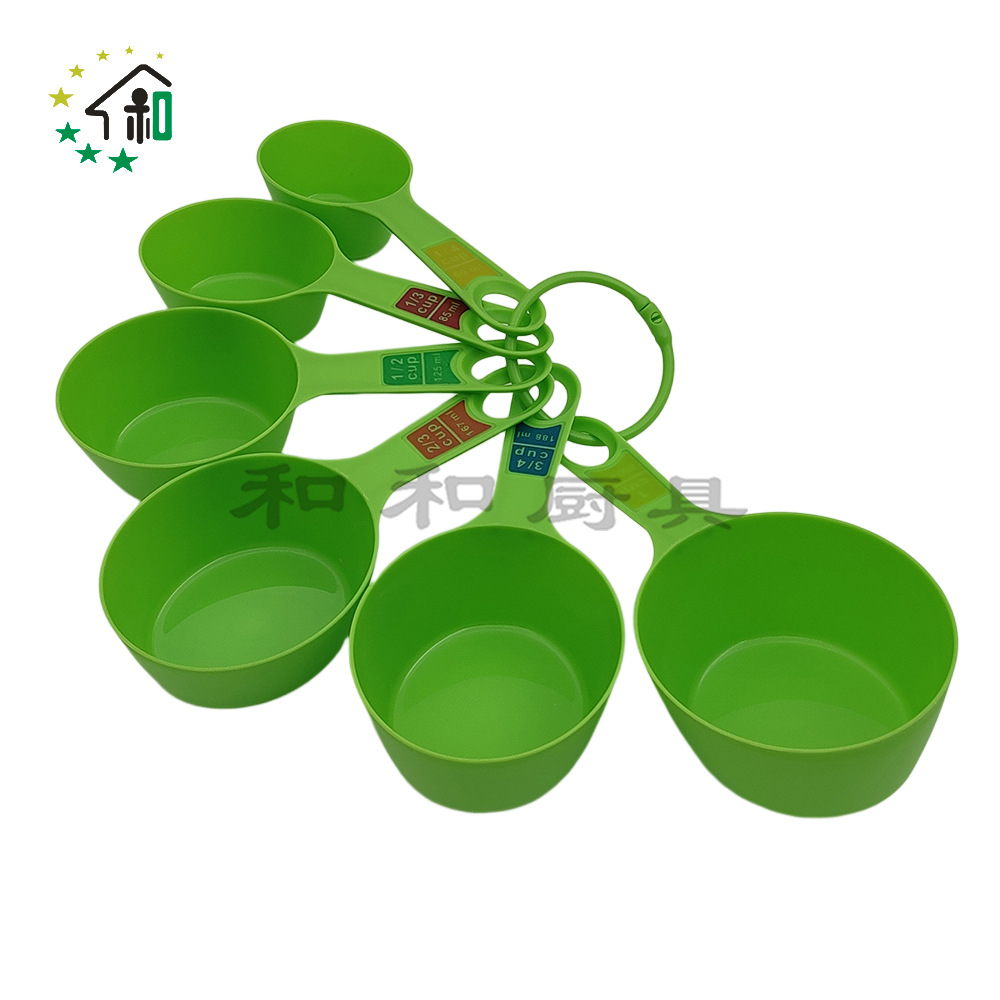 工厂供应6件套量杯量奶粉勺匙彩色塑料量勺量杯套装DIY烘焙小工具详情13