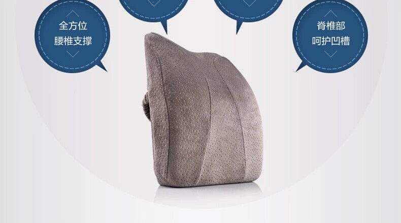 New thickened lumbar support cushion, office slow rebound car backrest pillow pic 2
