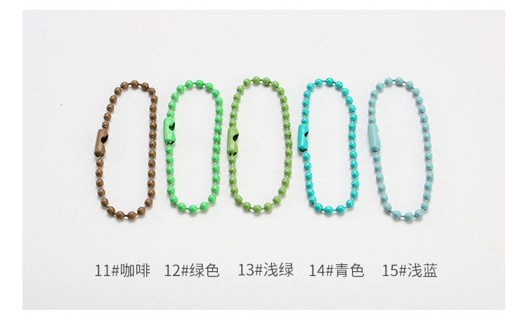 100 pieces of diy jewelry accessories in stock, including colored bead chains, metal chains, round bead chains, lacquered pearl chains, keychain chains, etc pic 12