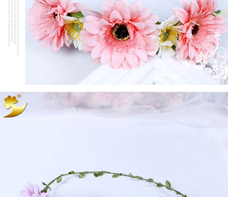 Japanese and Korean-style sunflower wreaths for brides, bridesmaids, children, headwear, headbands, headflowers, photo shoots, spring outings and outdoor activities wholesale pic 8