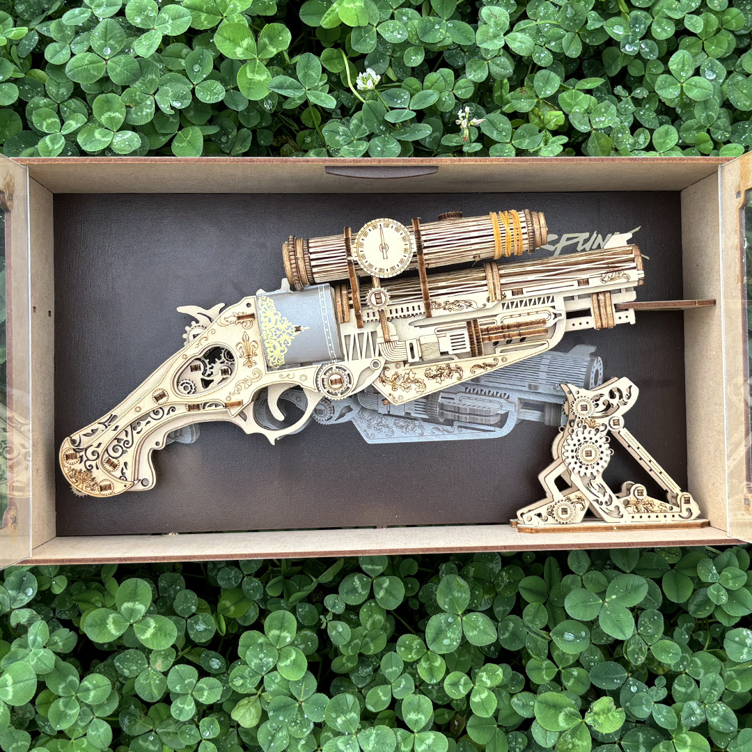 跨境亚马逊热卖玩具枪 游戏道具模型 儿童突击木制枪详情7